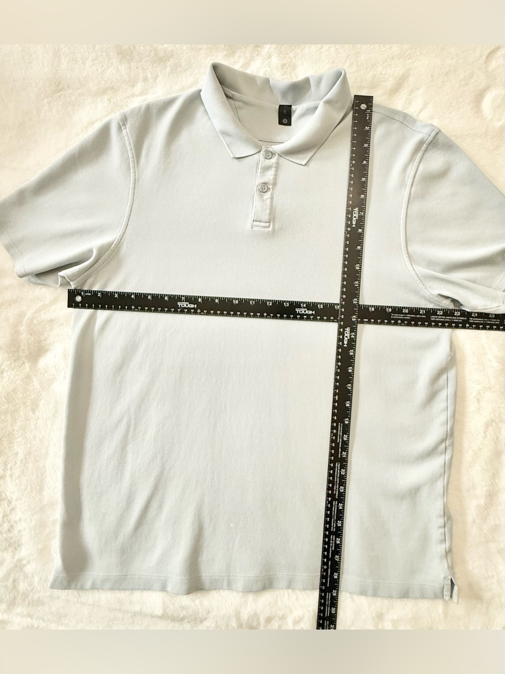 Lululemon Men's Evolution Pique Polo Shirt Light Blue Size XL - Picture 6 of 7
